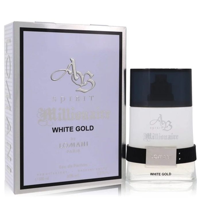 Ab Spirit Millionaire White Gold Cologne By Lomani for Men EDP 100ml - Image 1